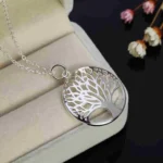 silver sterling family tree of life pendant