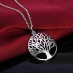 silver sterling family tree of life pendant