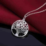 silver sterling family tree of life pendant
