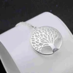 silver sterling family tree of life pendant