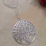 silver sterling family tree of life pendant