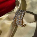 Dazzling Gold-Tone Rhinestone Bracelet