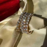Dazzling Gold-Tone Rhinestone Bracelet