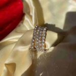 Dazzling Gold-Tone Rhinestone Bracelet