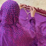 Printed namaz chadar with sleeves
