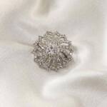 Sparkling Silver Brooch