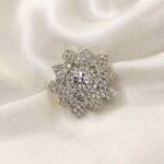 Sparkling Silver Brooch
