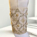 Dazzling Gold Embellished Trouser Trouser Maysuri Maysoori Bottoms Shalwar Dupatta Hijab Style clothifydotpk.com