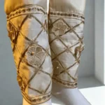 Dazzling Gold Embellished Trouser Trouser Maysuri Maysoori Bottoms Shalwar Dupatta Hijab Style clothifydotpk.com