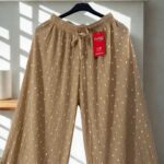 Imported Gold Foil Plazzo Pants