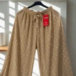 Imported Gold Foil Plazzo Pants