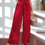 Imported Gold Foil Plazzo Pants