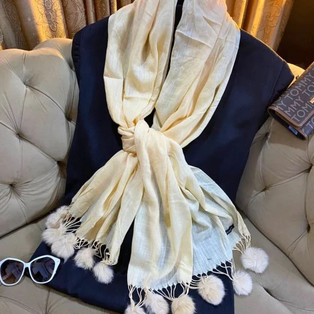 Turkish PomPom Hijab Clothifydotpk