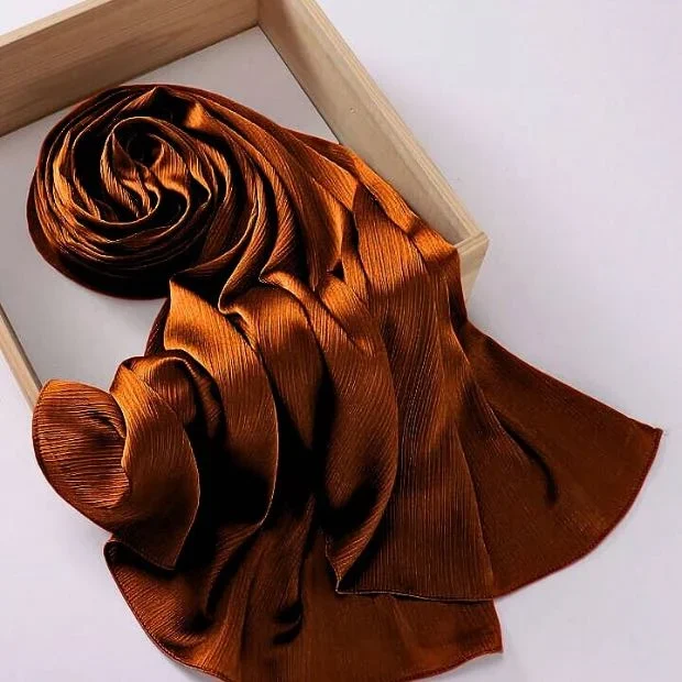 Crinkle Silk Hijab Clothifydotpk