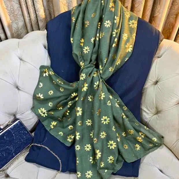 Gold Foil Hijab Clothifydotpk