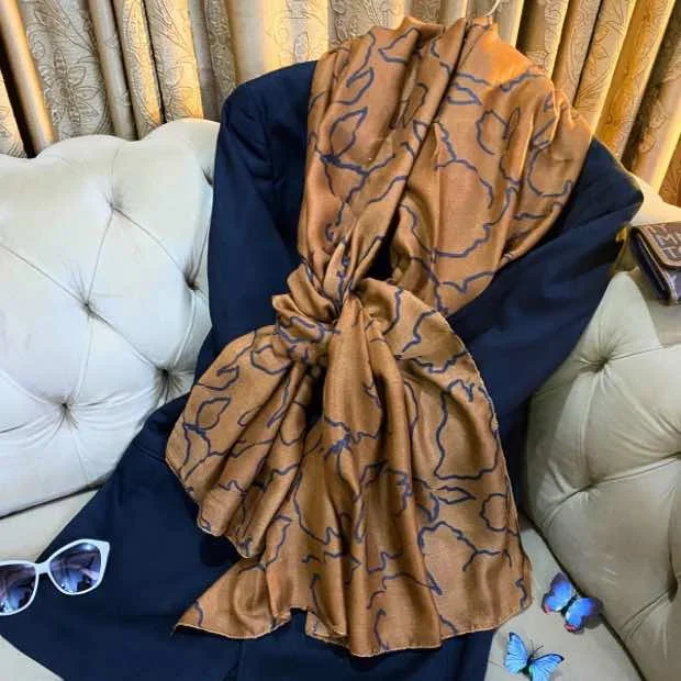 Printed Lawn Hijab Clothifydotpk