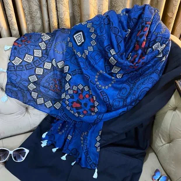 Printed Lawn Hijab Clothifydotpk