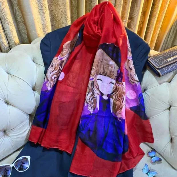 Printed Lawn Hijab Clothifydotpk