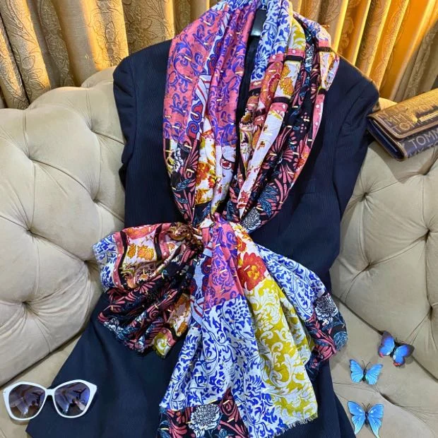 Gold Foil Hijab Clothifydotpk