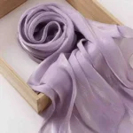 Structured organza silk hijab with a glossy finish. Clothifydotpk