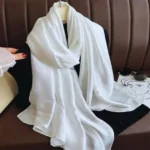 Plain Satin Silk Hijab Clothifydotpk
