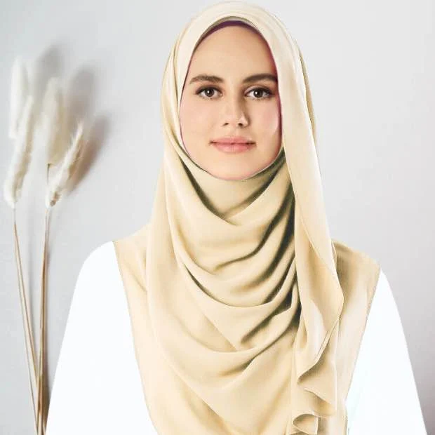 Vanila Instant double loop hijab Ready to wear hijab Chiffon Georgette Hijab Clothifydotpk