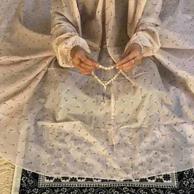 NC-56-0133 - 20 Printed Namaz Chadar with sleeves CLOTHIFYDOTPK