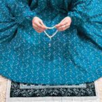 Printed Namaz Chadar with sleeves CLOTHIFYDOTPK