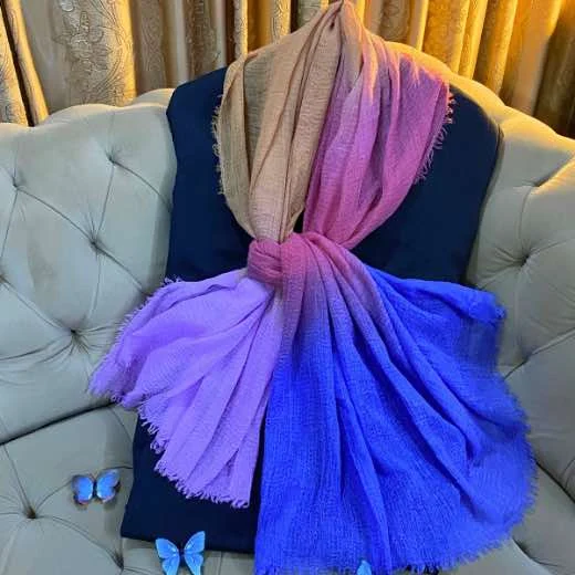 Ombre_Crimps_436 - 1 Show casing Ombre Crimps Hijab. Clothifydotpk