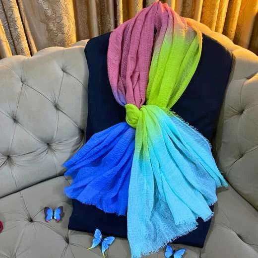 Show casing Ombre Crimps Hijab. Clothifydotpk