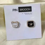 Close-up of an elegant pin brooch, used to stylishly secure a hijab. Clothifydotypk