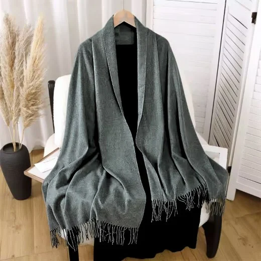 Soft textured weave of a winter cashmere hijab. Clothifydotpk