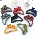 The sleek, ergonomic Floral design of hair claw clip Clothifydotpk