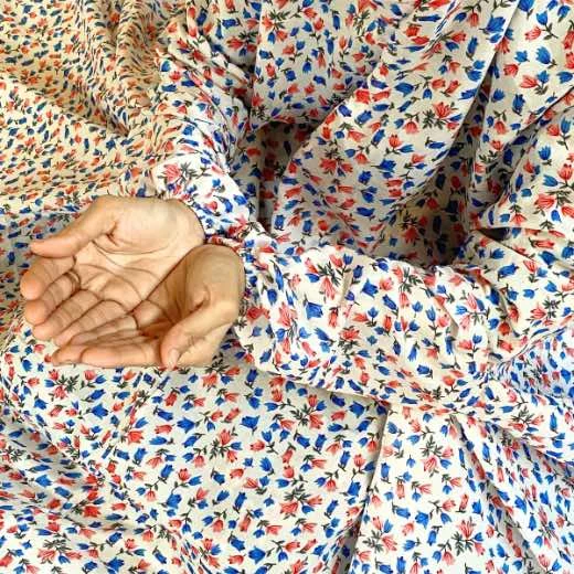 NamazChadar_3Dec25_3 - 15 A woman using a breathable soft swiss lawn Namaz Chadar with pocket, performing salah By Clothifydotpk