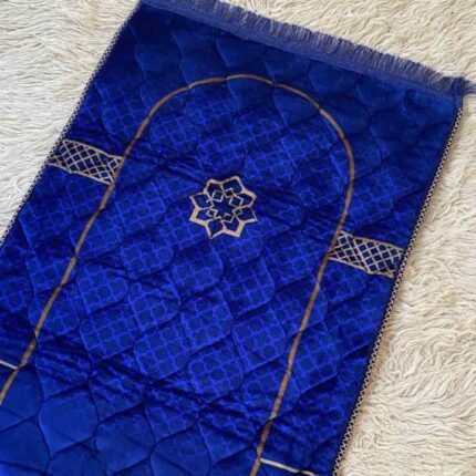 A premium jae namaz with a thick, quilted design for comfort and a non-slip base