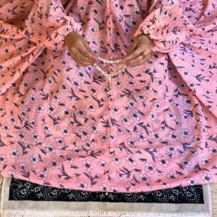 Printed Namaz Chadar with sleeves CLOTHIFYDOTPK