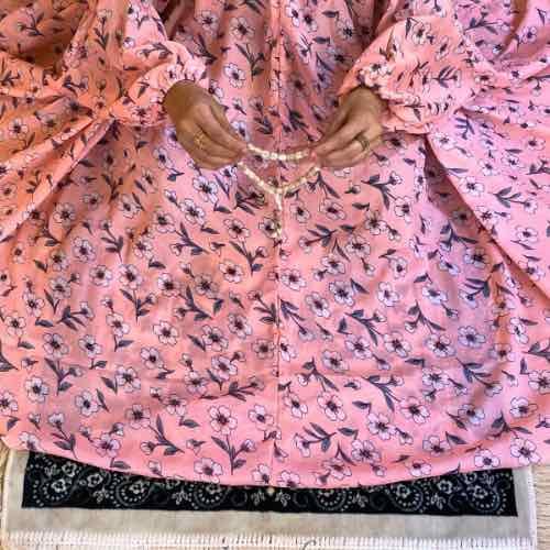 Namaz_Chadar432-352 - 15 Printed Namaz Chadar with sleeves CLOTHIFYDOTPK