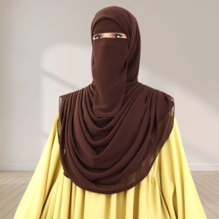 A Women wearing Harmala Hijab & Niqab Set By Clothifydotpk