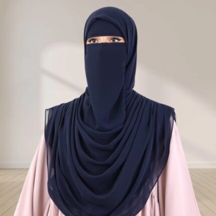 A Women wearing Harmala Hijab & Niqab Set By Clothifydotpk