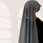 Charcoal Gray Instant chiffon hijab Ready to wear hijab Chiffon Hijab Clothifydotpk