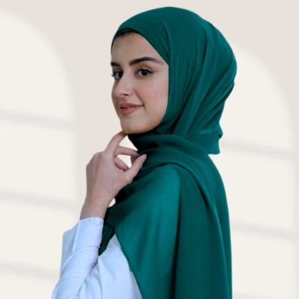 Bottle Green Instant chiffon hijab Ready to wear hijab Chiffon Hijab Clothifydotpk