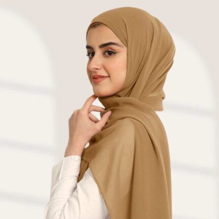Cappuccino Instant chiffon hijab Ready to wear hijab Chiffon Hijab Clothifydotpk