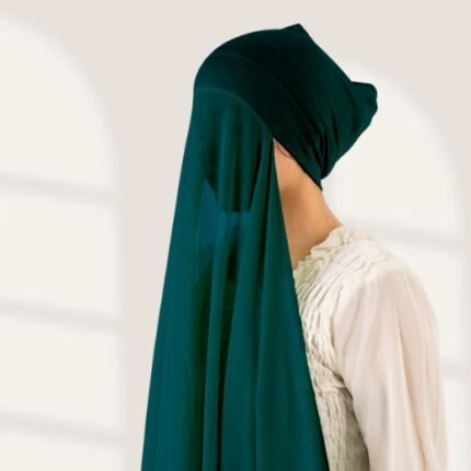 Bottle Green Instant chiffon hijab Ready to wear hijab Chiffon Hijab Clothifydotpk