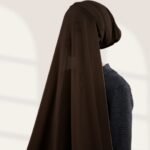 Brown Instant chiffon hijab Ready to wear hijab Chiffon Hijab Clothifydotpk