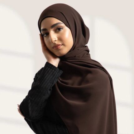 Brown Instant chiffon hijab Ready to wear hijab Chiffon Hijab Clothifydotpk