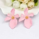 Metal Flower Stud Earrings