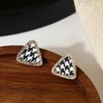 Checkered Stud Earrings
