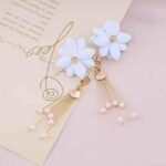 Floral Pearl Drop Earrings