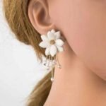 Floral Pearl Drop Earrings
