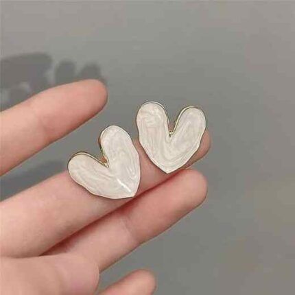 French Heart Stud Earrings - Find Your Perfect Pair. Crafted with high-quality 925 Stainless Steel